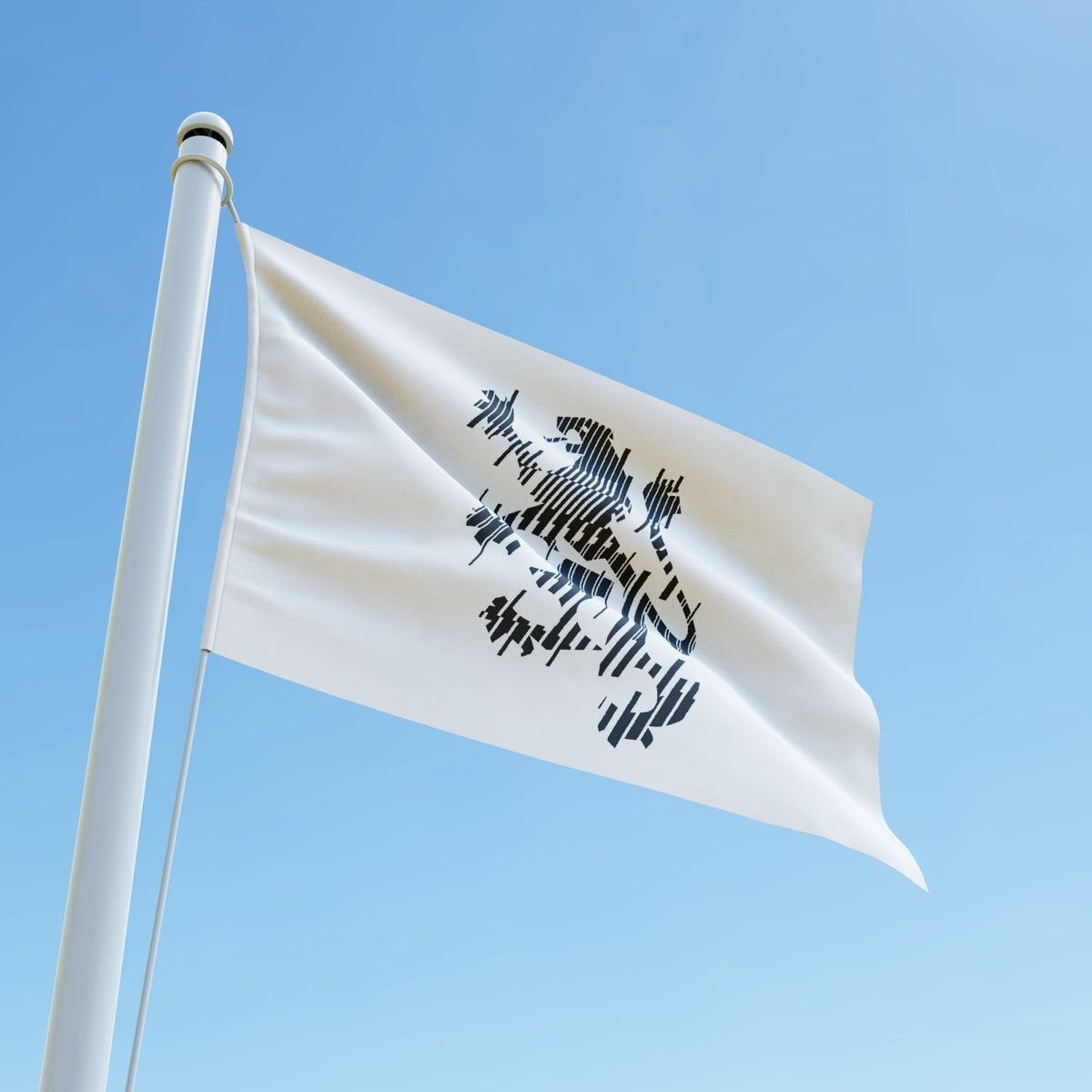 GATECRASHER WHITE AND BLACK FLAG