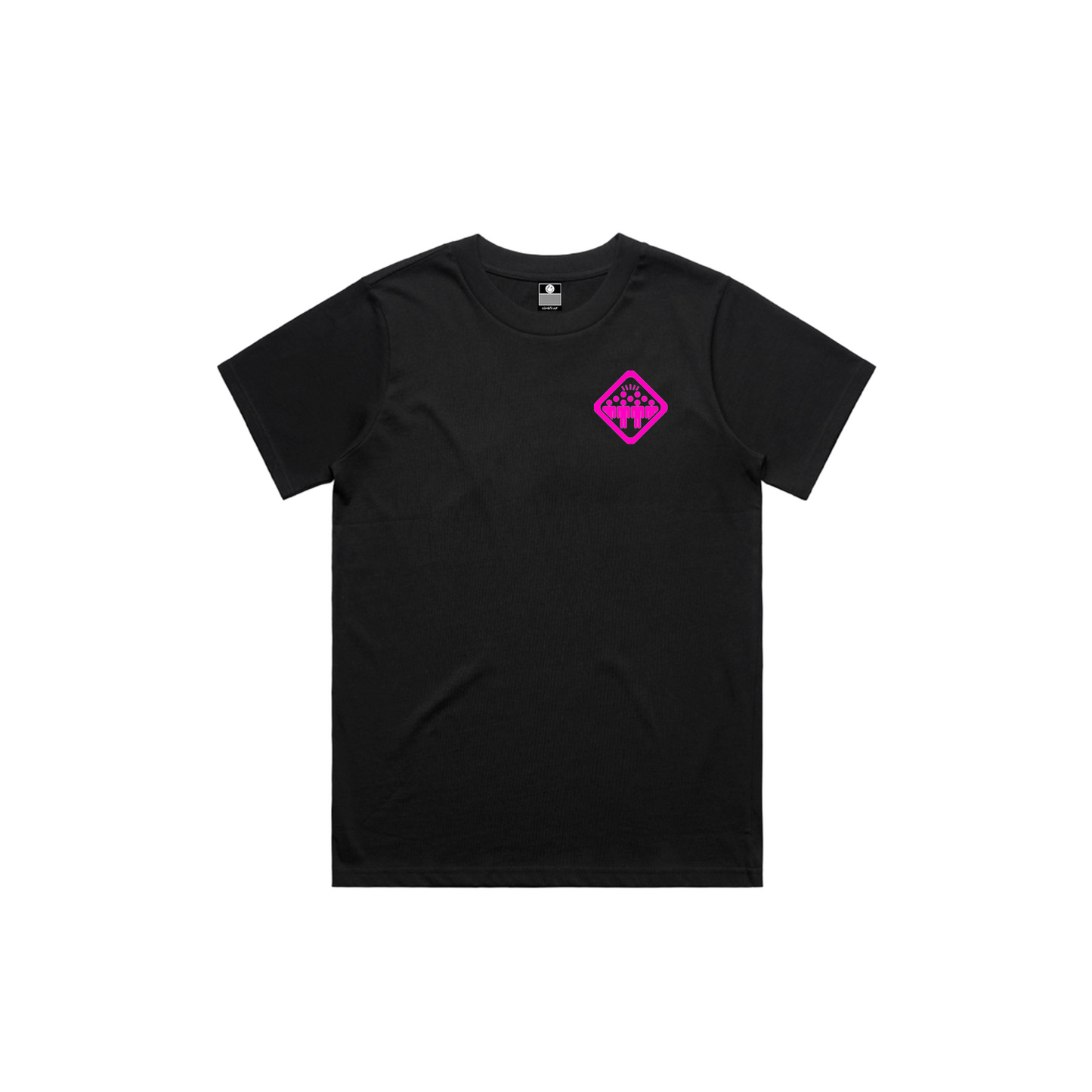 FRANTIC I FEEL LOVE WOMENS PINK REAR PRINT TEE